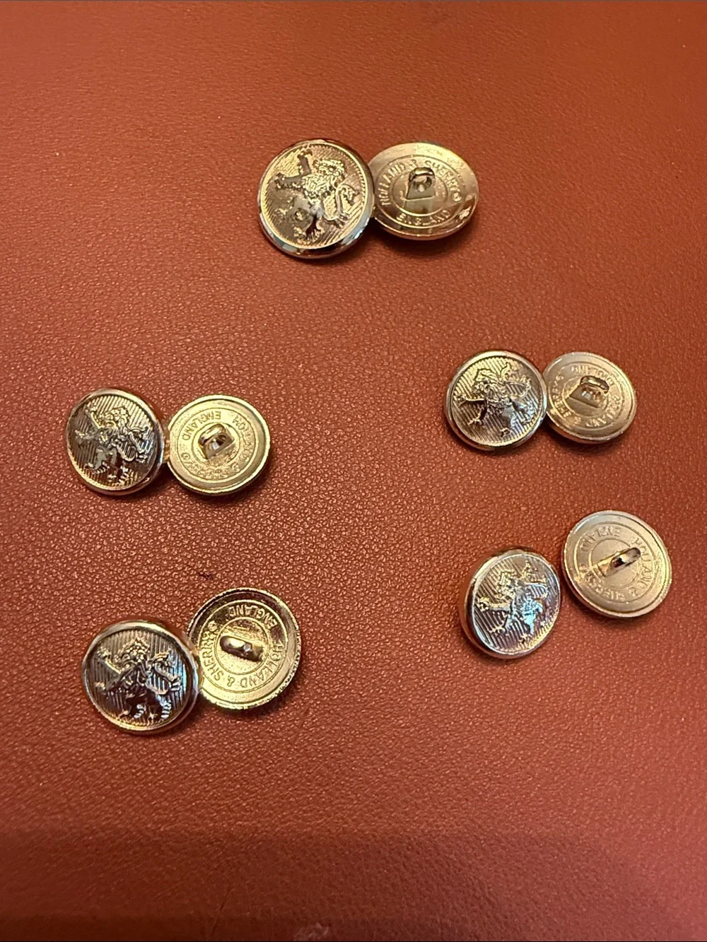 Gold Metal Button Set For Blazer